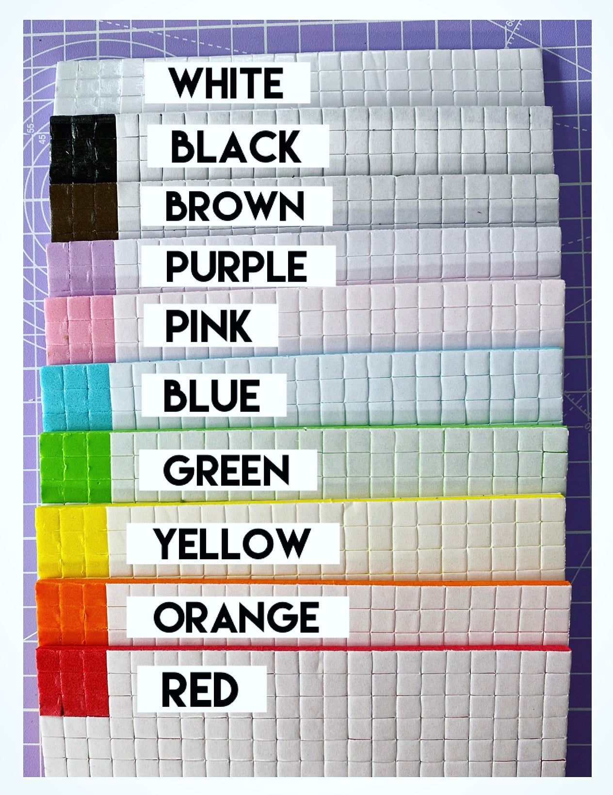 3D Sticky Foam Pads - Rainbow Pack