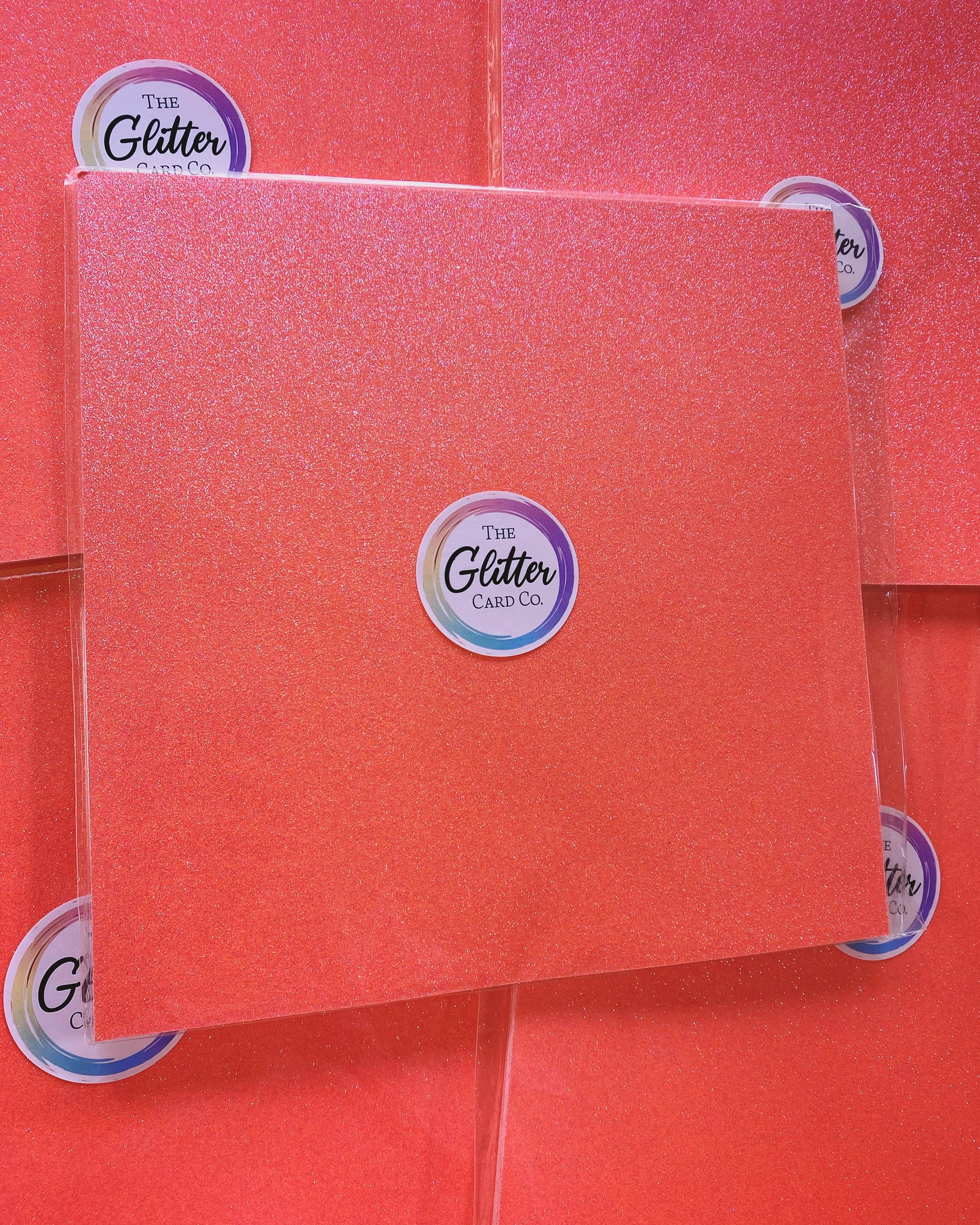 Glitter Card - Peach