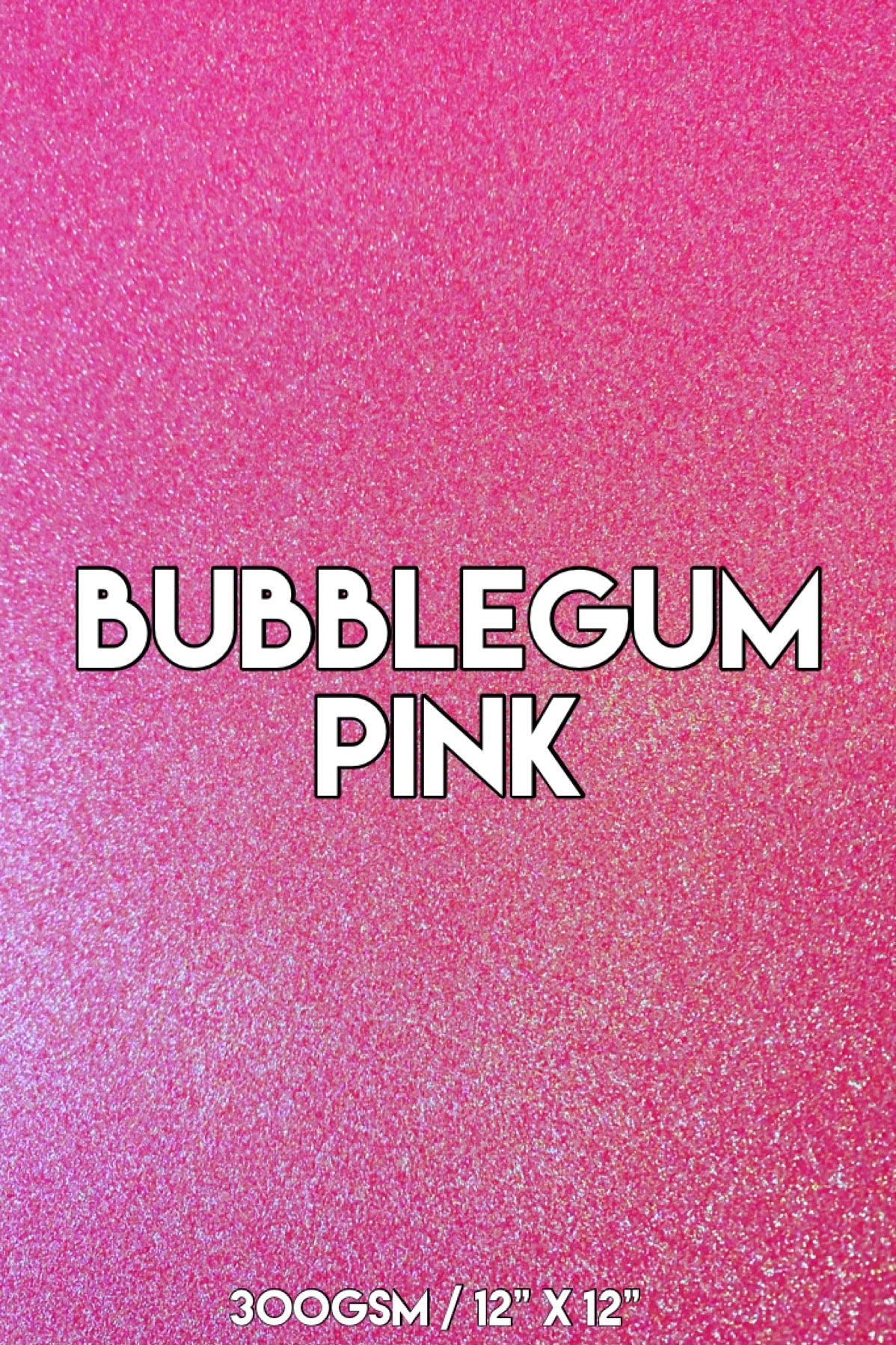 Glitter Card - Bubblegum Pink