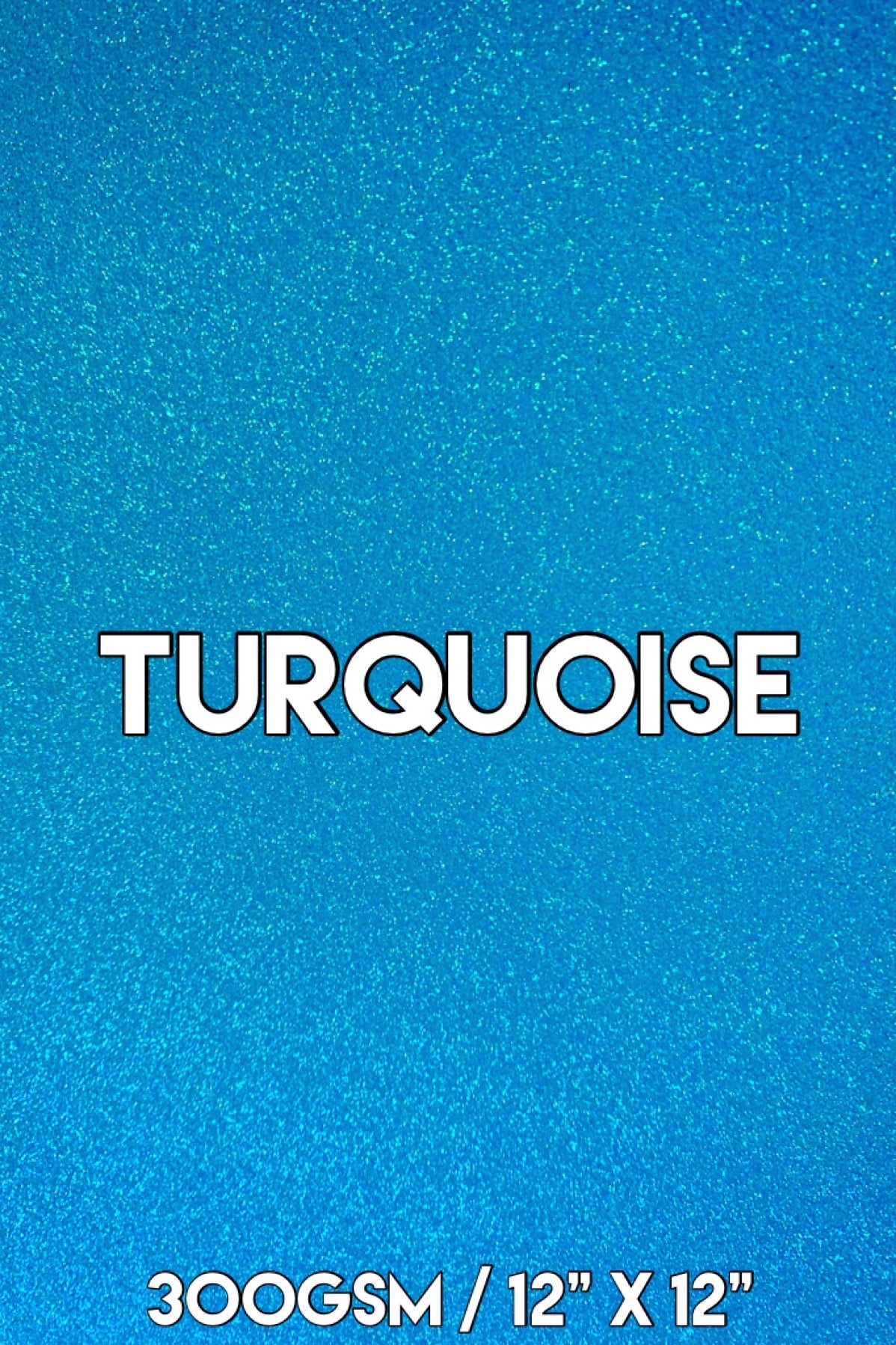 Glitter Card - Turquoise